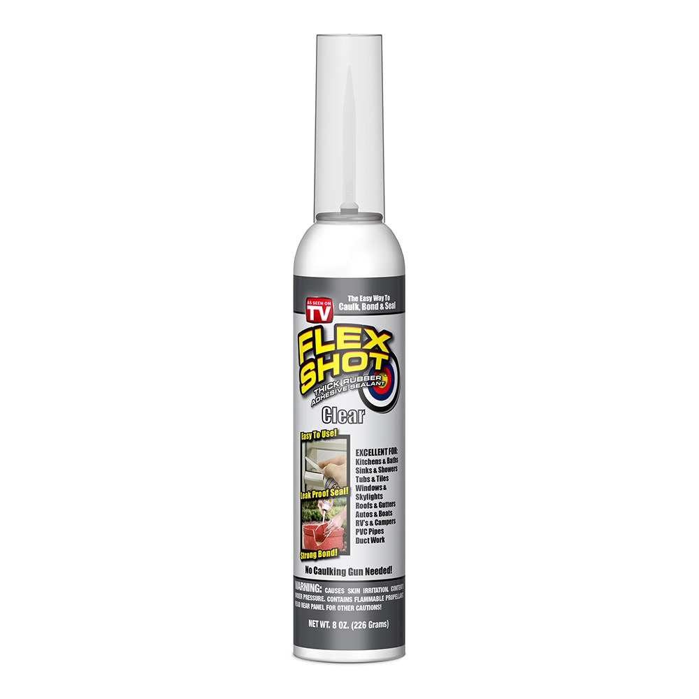 8 oz Flex Shot Rubber Sealant ; White ;