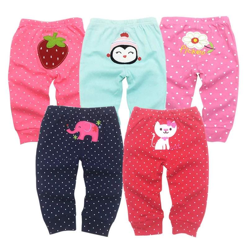 Retail 5pcs/pack 0-2years PP pants trousers Baby Infant cartoonfor boys girls Clothing