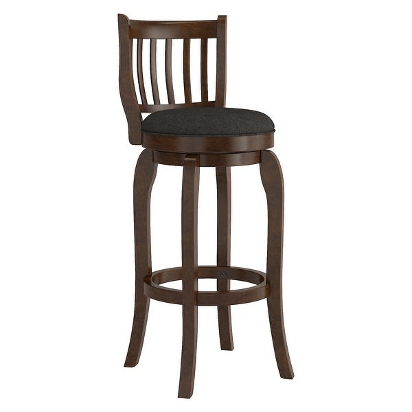 Ali Modern Linen 29-inch High Back Bar Stool Swivel by iNSPIRE Q Classic