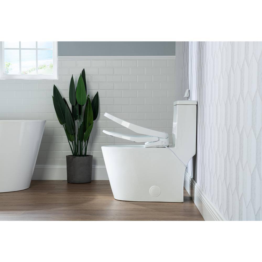 Casta Diva CD-BT03 Elongated Bidet Toilet Combo Dual Flush 0.91.28GPF in White with Advance Smart Bidet Seat CD-BT03