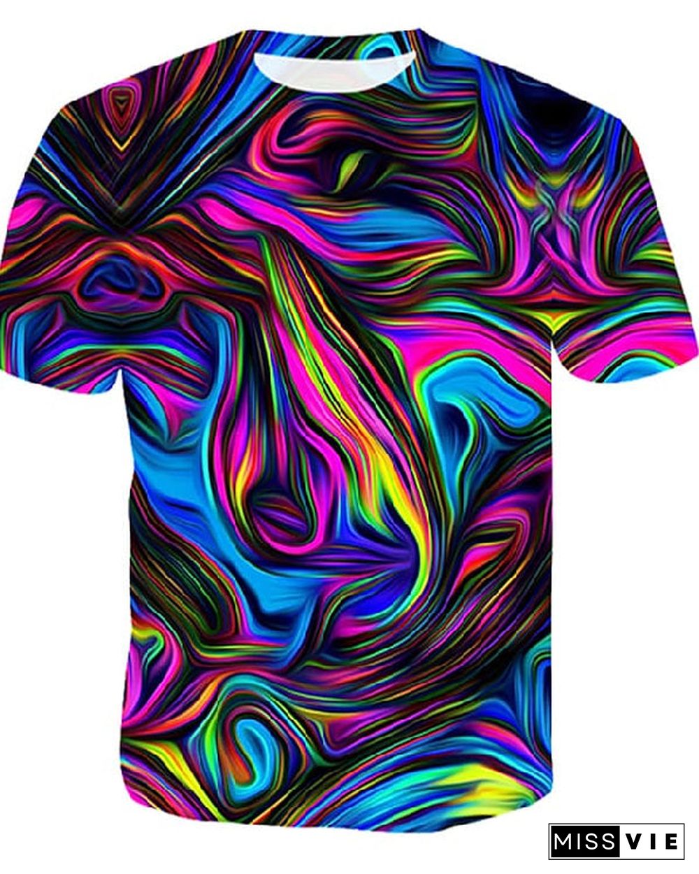 Hot Sale Men's 3D Printed Casual Short Sleeve Printed T-Shirt