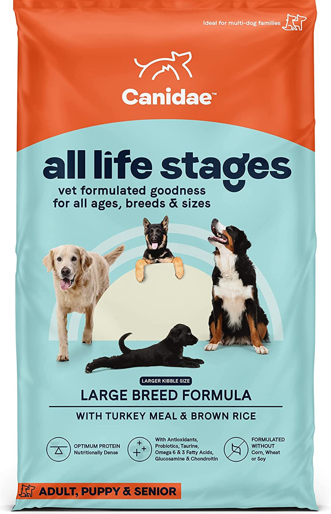 CANIDAE All Life Stages Turkey Meal and Rice Formula Large Breed Dry Dog Food 30 Pound (Pack of 1)