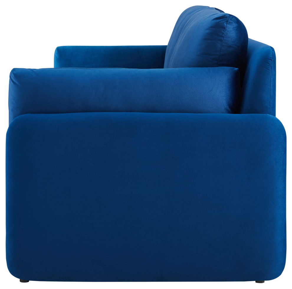 Indicate Performance Velvet Sofa   Contemporary   Sofas   by House Bound  Houzz