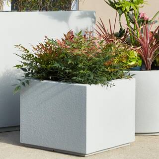 PolyStone Planters Monterrey Square 23 in. x 23 in. Greige Composite Window Boxes  Troughs 3009