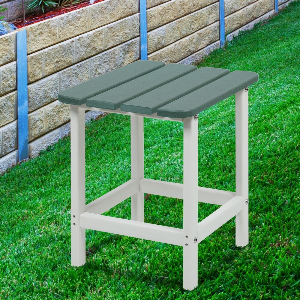 Aoodor Outdoor Side Table  Square Adirondack Patio End Table for Patio  Pool  Porch   N/A