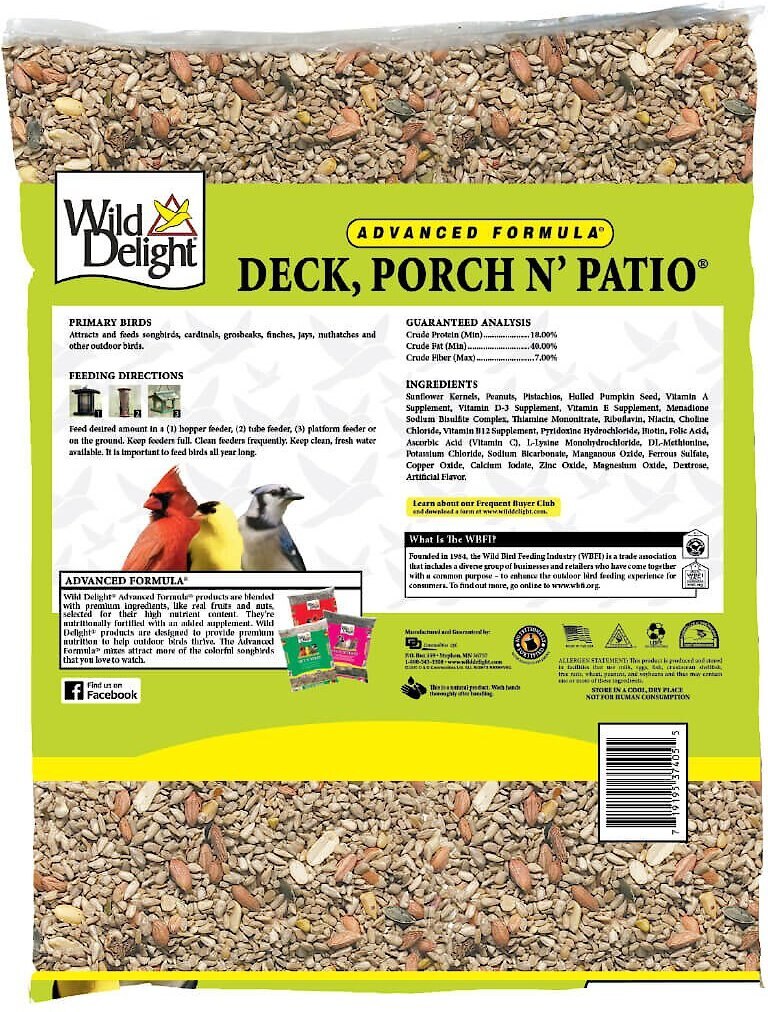 Wild Delight Deck， Porch N' Patio Wild Bird Food