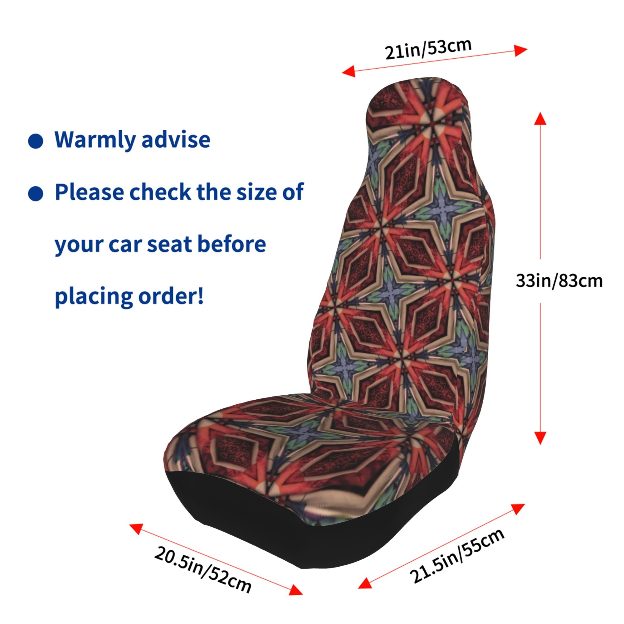 ZICANCN Car Seat Cover Print Geometric Decor Car Front Seat Covers Protectors ， Automotive Seat Covers for Cars Trucks Suv