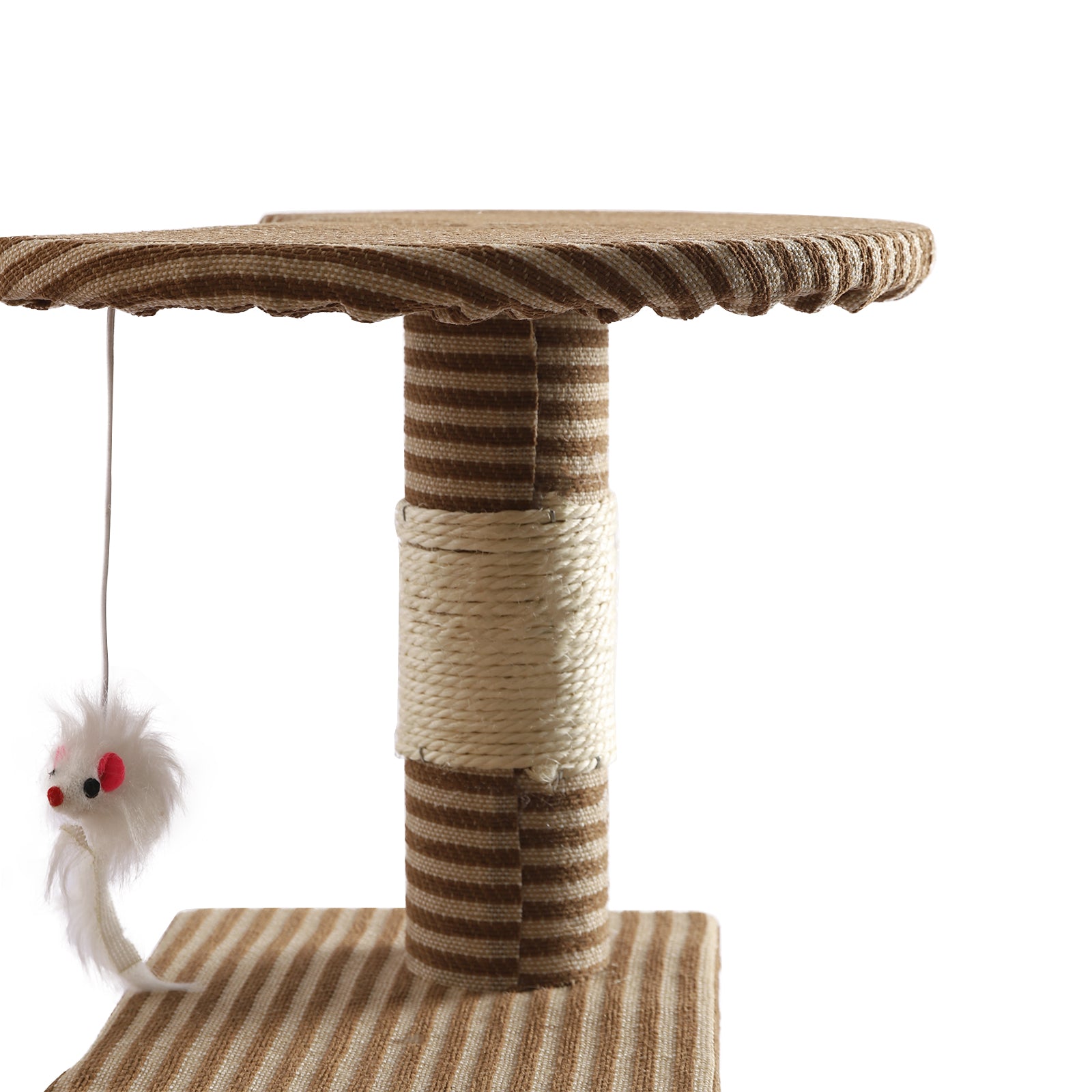 Loyalheartdy Floor to Ceiling Cat Tree， 5.5Ft Tall Cat Climbing Tree Cat Tower Kitty Play House w/Scratching Posts Condo Perches