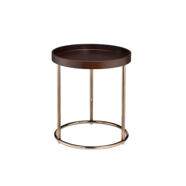 21.75 In Edie Mid Century Lipped Edge Side Table