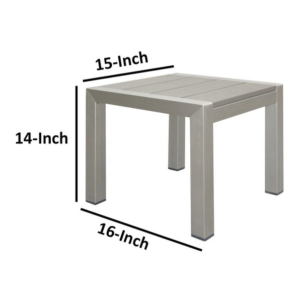 Outdoor Side Table，Gray