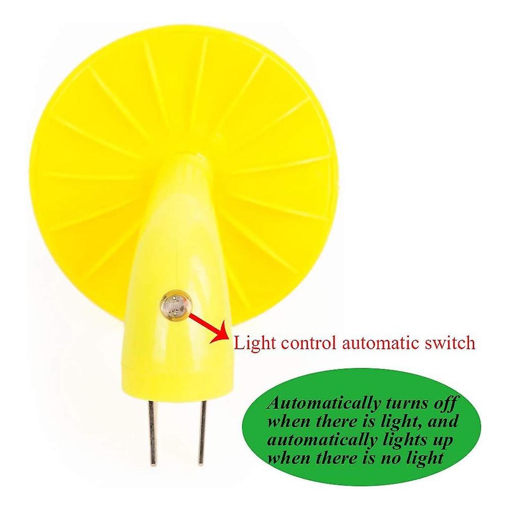 Mushroom Energy Saving Sensor Led Night Light With Plug (yellow)