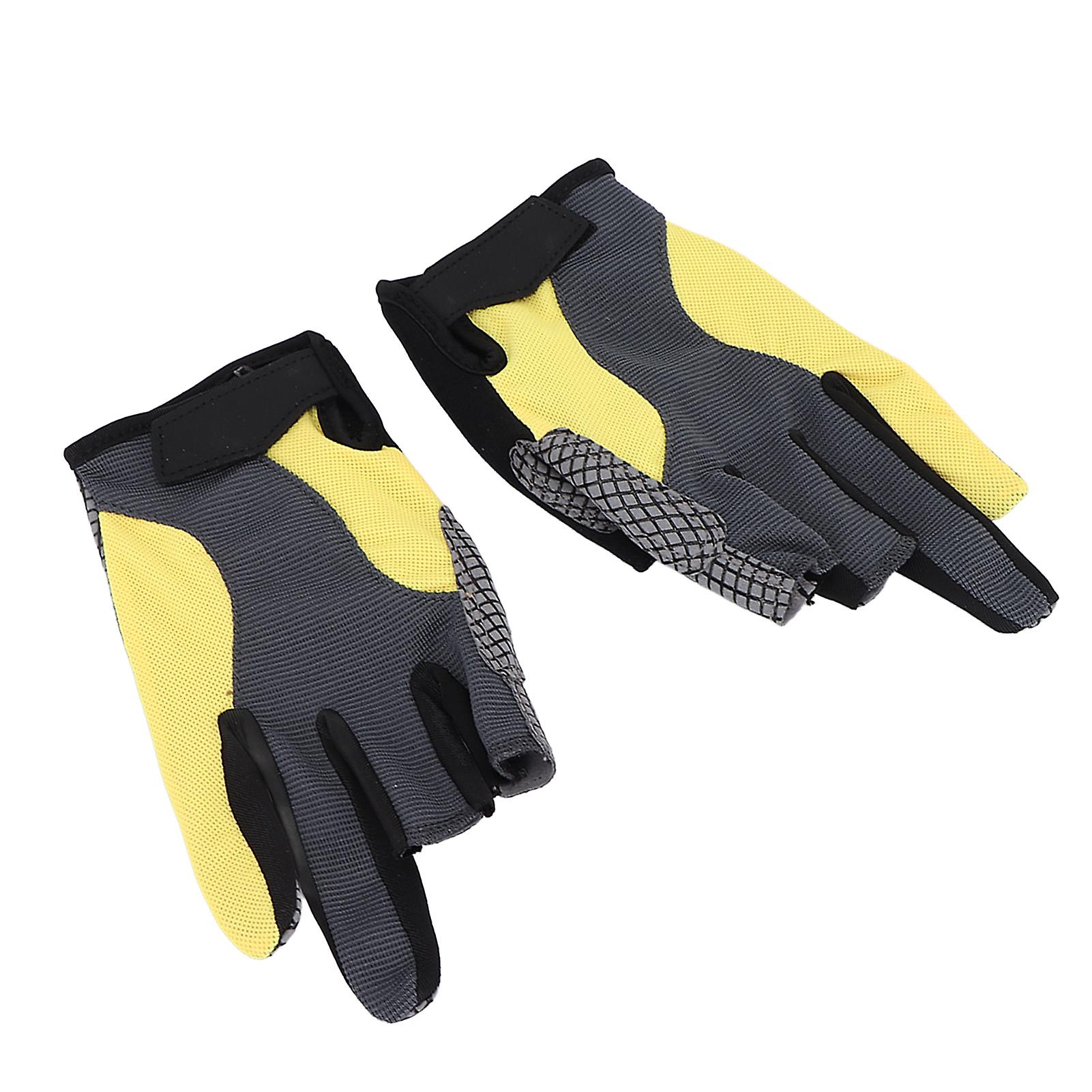 Fishing Gloves Outdoor Riding Boating Non Slip Wear Resistant Sports Fishing Fingerless Glovesxl