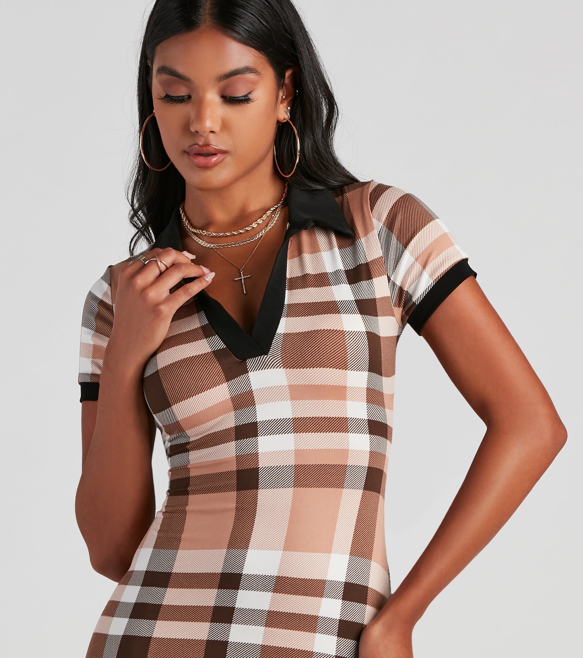 Keep It In Check Plaid Mini Dress