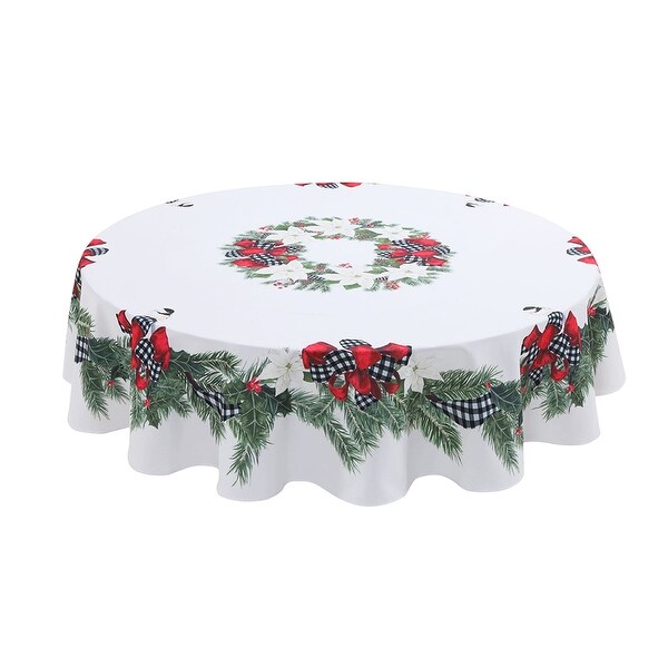 Christmas Trimmings Tablecloth 70 Round