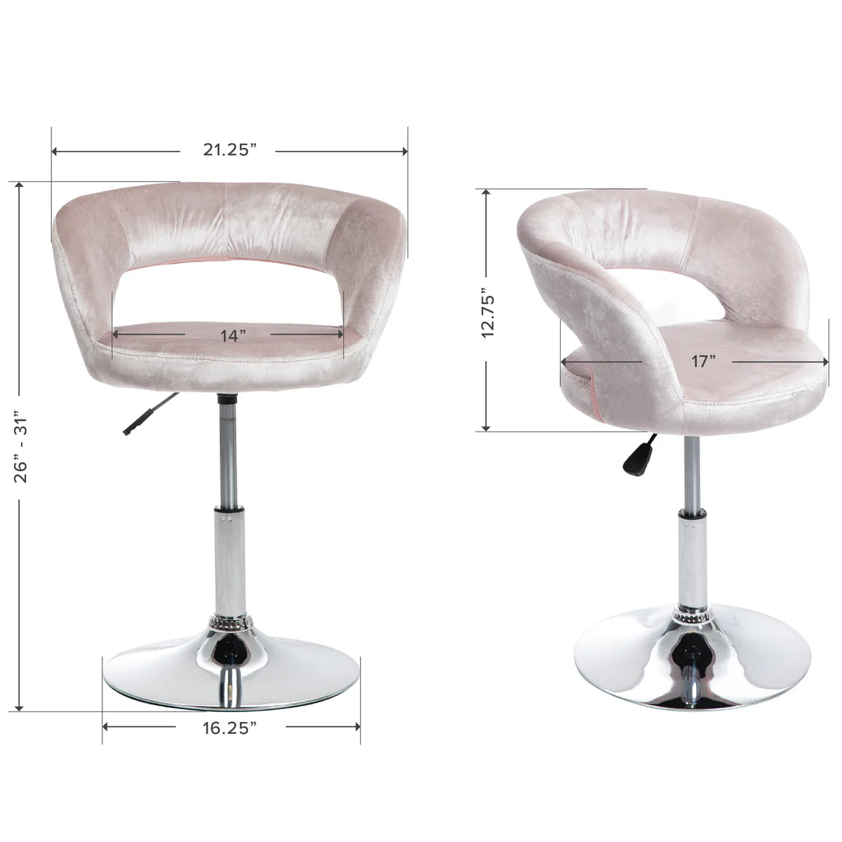 IVFC-IPS105-VSOT | Giselle Contemporary Vanity Chair