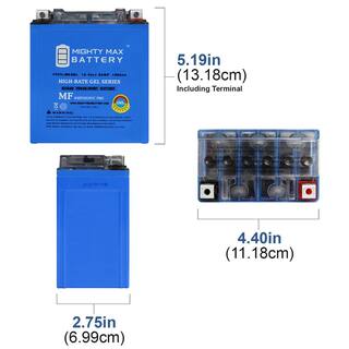 MIGHTY MAX BATTERY 12-Volt 6 Ah 100 CCA GEL Rechargeable Sealed Lead Acid (SLA) Motorcycle Battery YTX7L-BSGEL