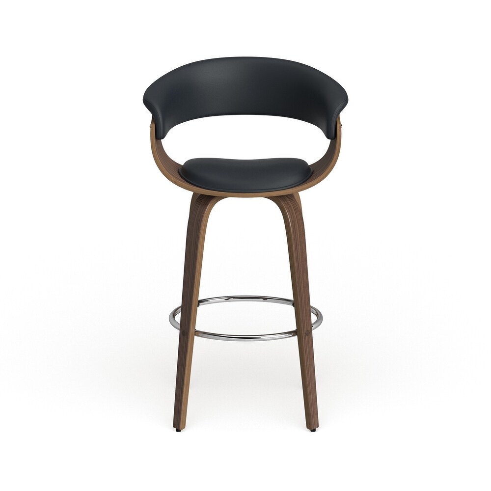 Coaster Furniture Zion Walnut Upholstered Swivel Bar Stool