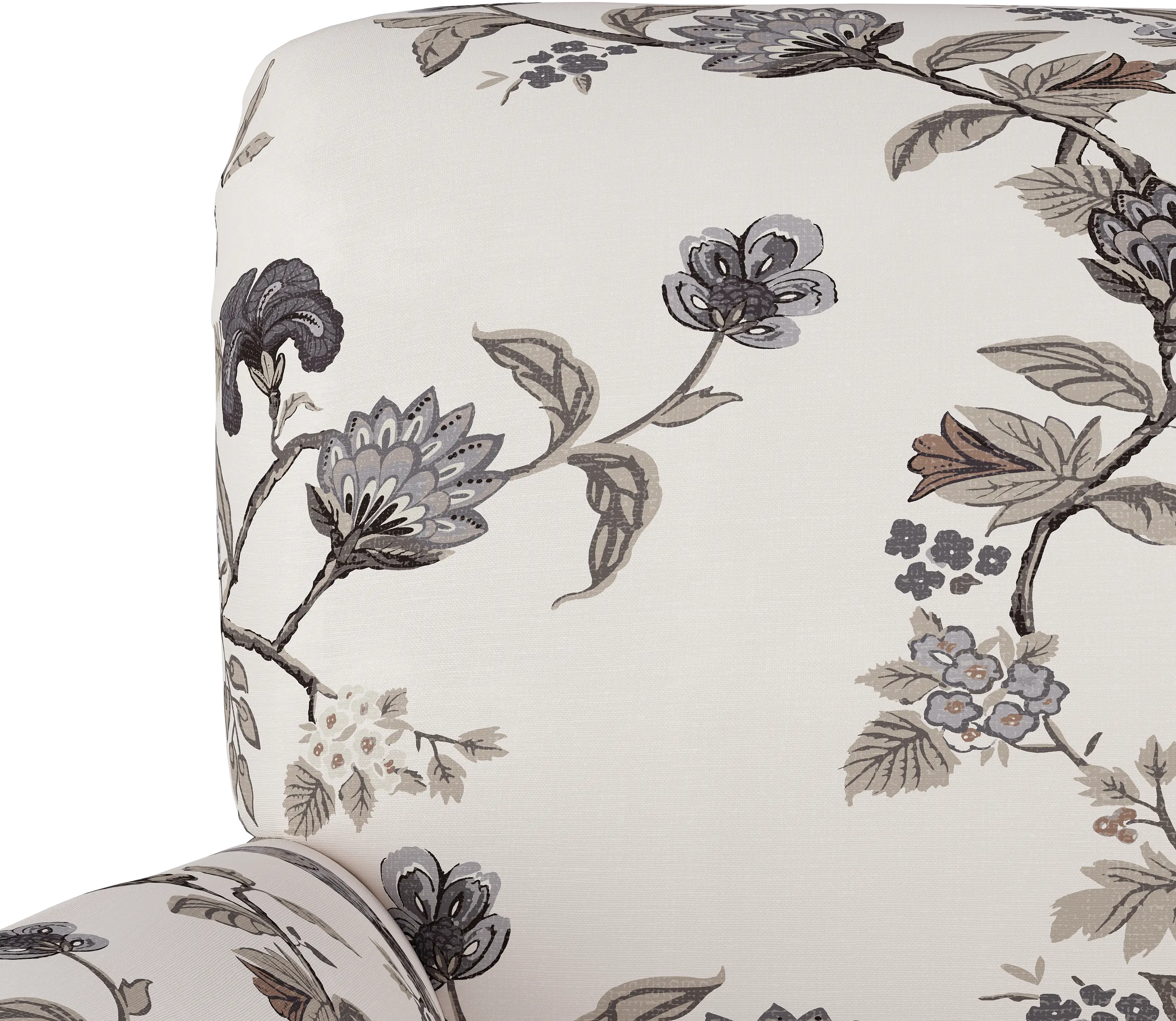 Cherrie Cream and Gray Floral Accent Chair - Skyline Furniture