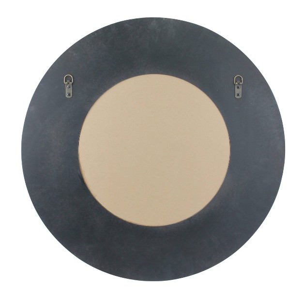 Round Rustic Mirror White blue Stonebriar Collection