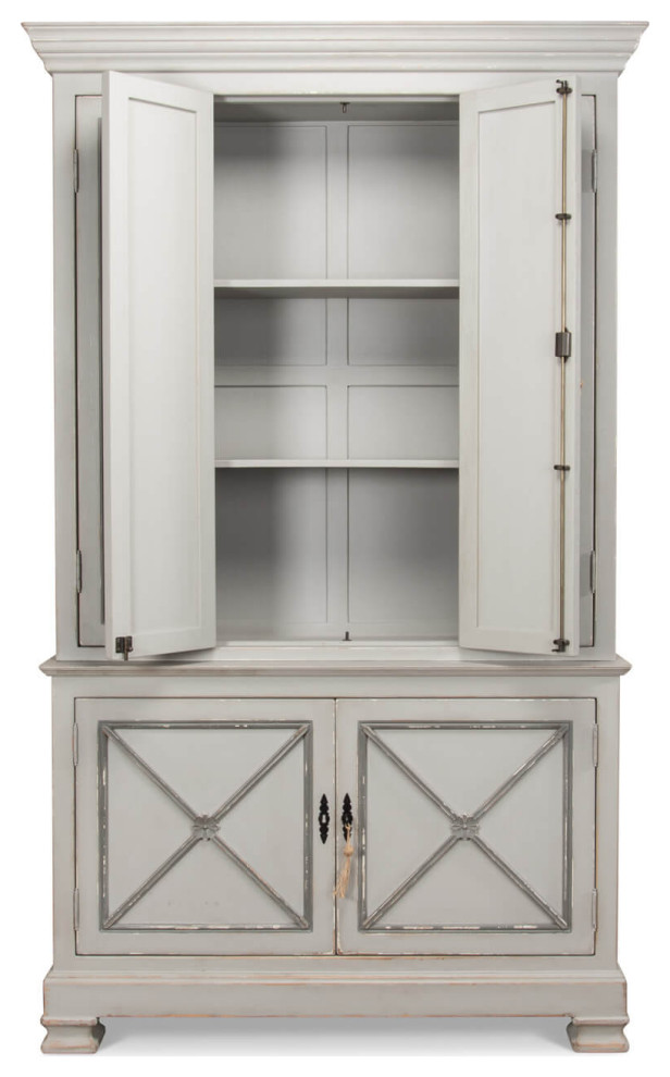 Tall Provincial Painted Cabinet   French Country   Accent Chests And Cabinets   by English Georgian America  Houzz