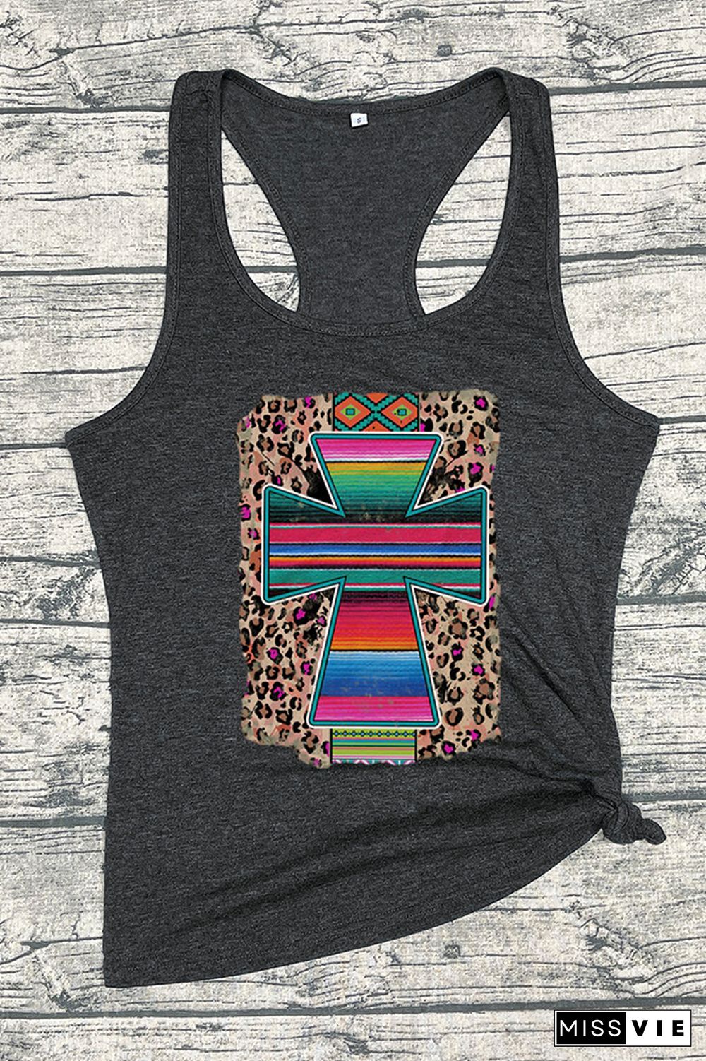 Cross Print Sleeveless Tank Top Wholesale