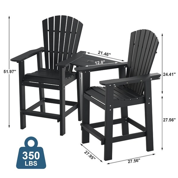 Patio Bar Stools Chairs Outdoor Tall Adirondack Arm Chairs Set of 2and4