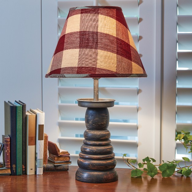 Park Designs Farmhouse Black Pillar Holder Lamp