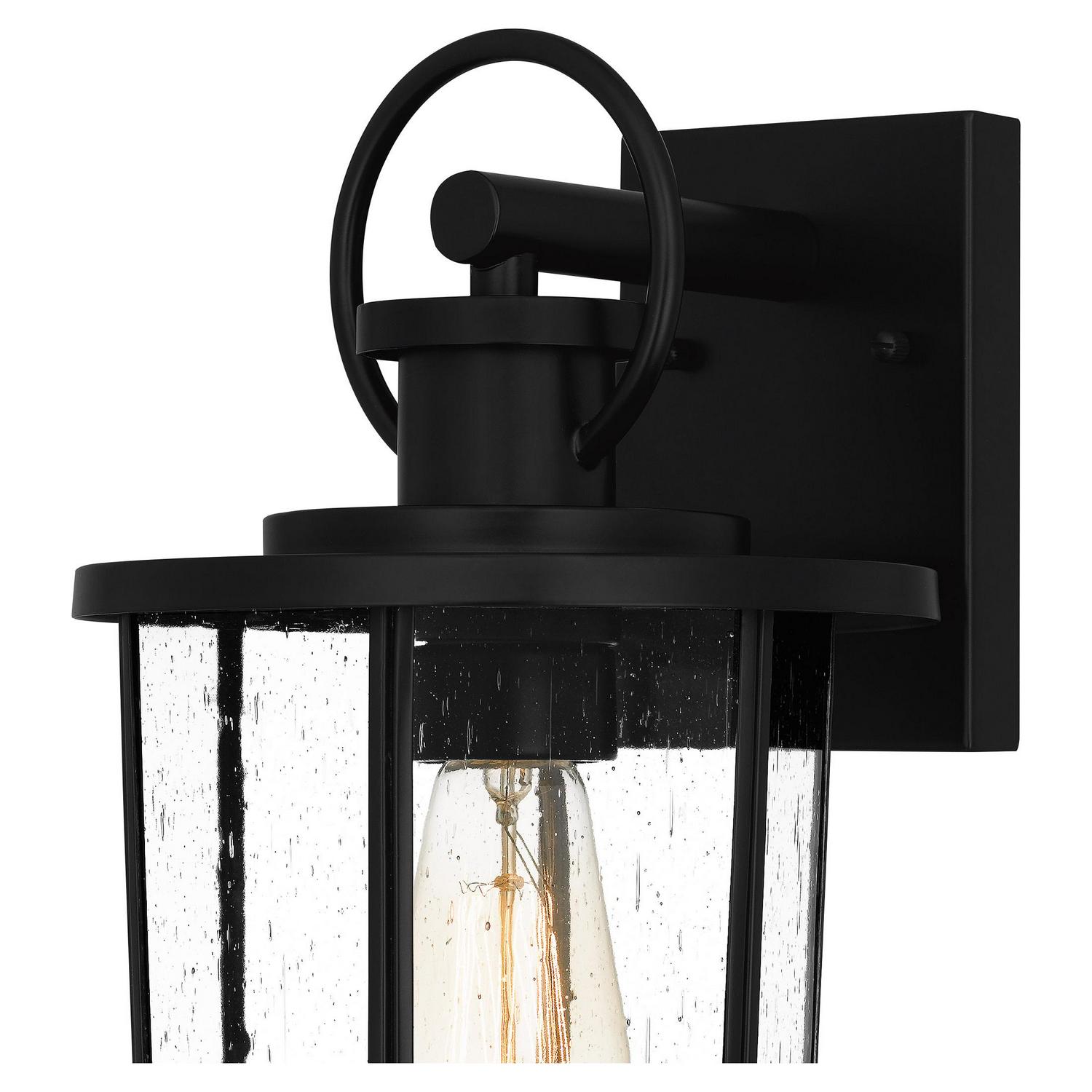 Ashley Harbour Asher 1-Light Matte Black Outdoor Wall Lantern