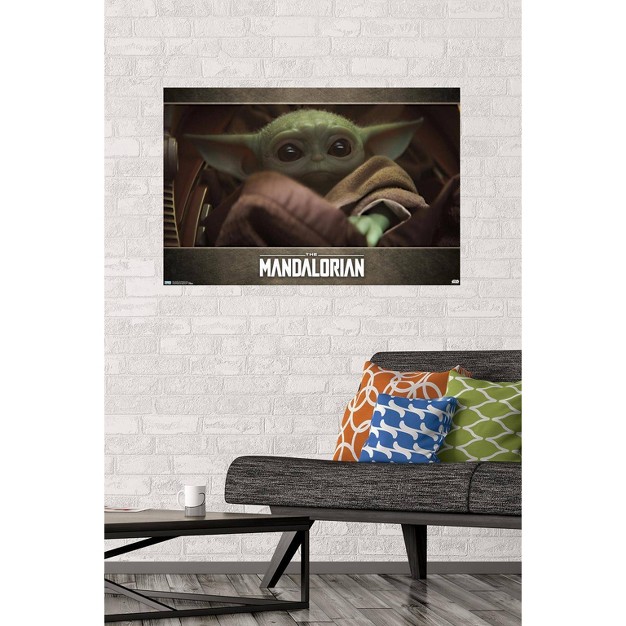 Star Wars The Mandalorian Eyes baby Yoda Premium Poster