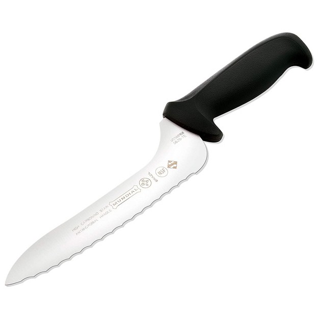 Mundial 5620 7e 7 inch Offset Serrated Edge Sandwich Knife Black