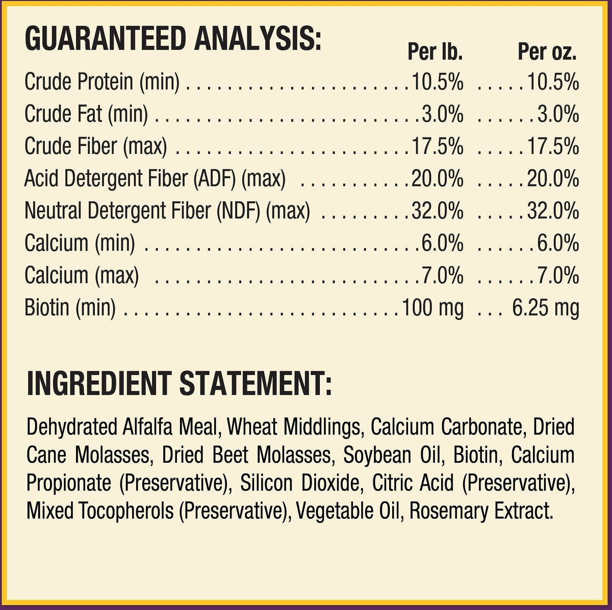 Horse Health Products Vita Biotin Crumbles， Supports Proper Hoof Health in Horses 20 -lbs.， 640 Day Supply