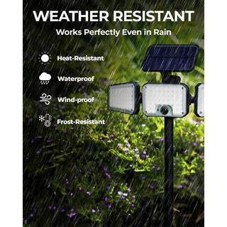 BELL+HOWELL Bionic Floodlight Maximum 6-Watt 120-Degree Black Motion Activated Outdoor Integrated LED Flood Light Adjustable Panels 8523