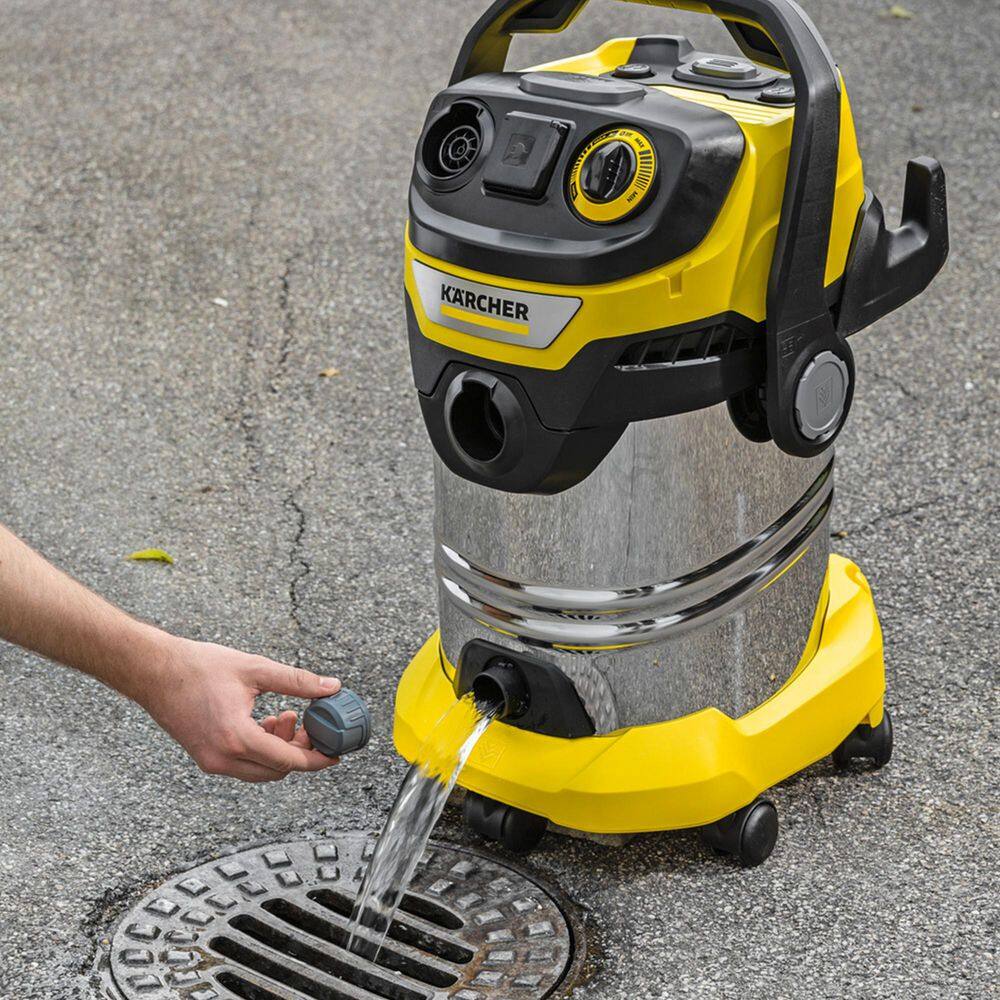 Karcher WD 6 P S Multi-Purpose 8 Gal. Wet-Dry Vacuum Cleaner with Attachments Blower Feature and Space-Saving Design 1800-Watt 1.628-375.0