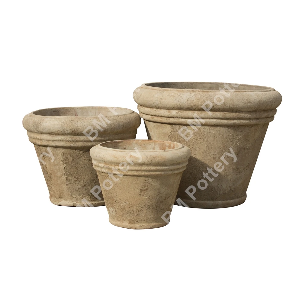 Vietnam suppliers set of 3 antique terracotta pots made in Vietnam for garden decorative made by terracotta material