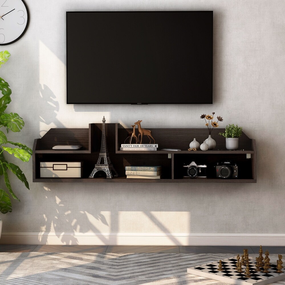 Paulo Contemporary 63 inch 4 Shelf Media Console by Furniture of America