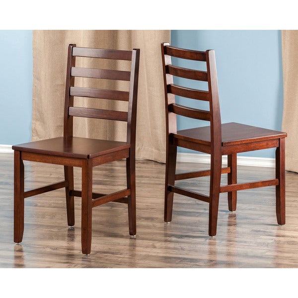 Winsome Hamilton Wooden Ladder Back Dining Chairs (Set of 2)