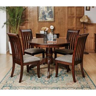 Homy Casa Zareef 60.7 in. Oval Extendable Brown Wood Pedestal Dining Table with Removable Leaf (Seats 4) ZAREEF DINING TABLE