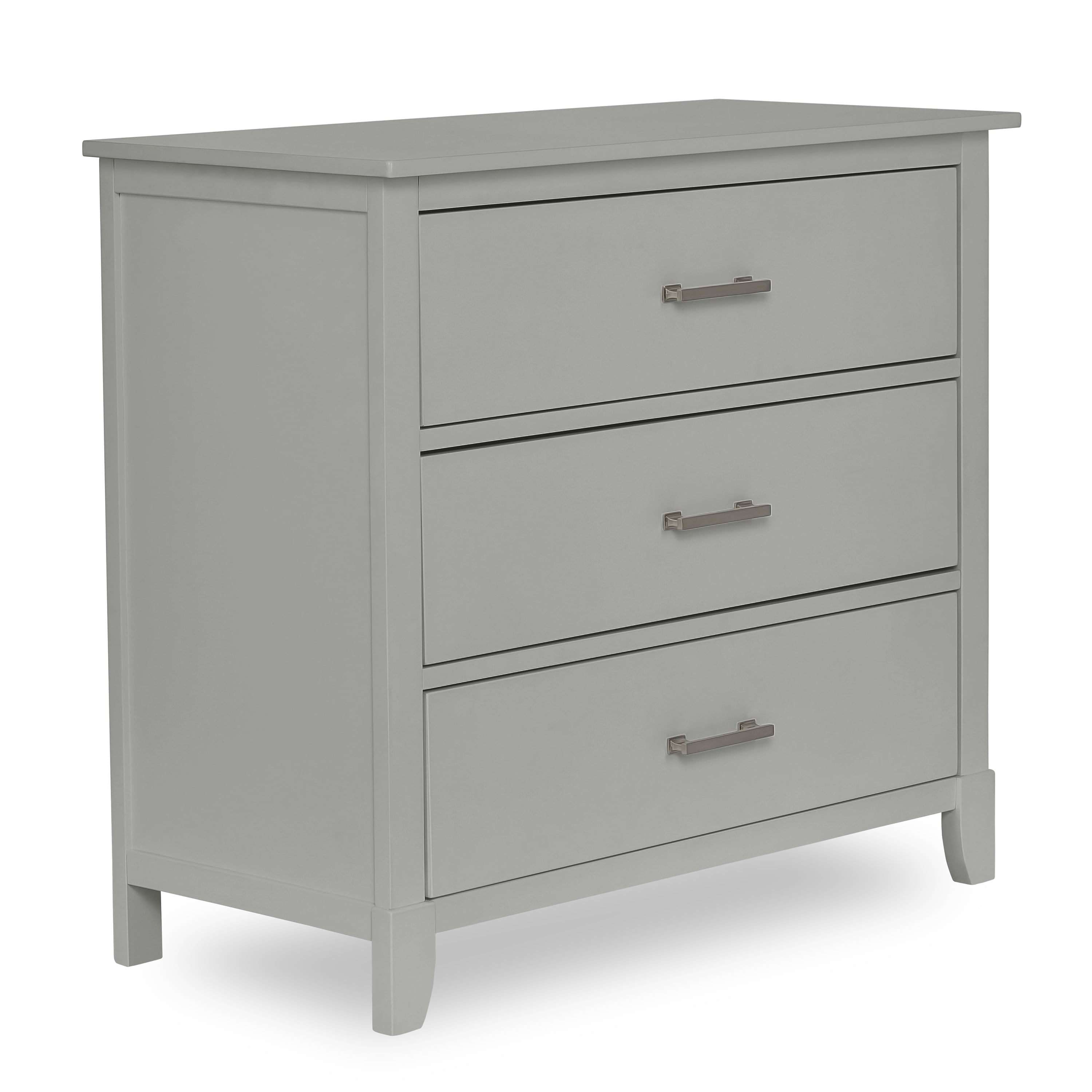 Dream on Me Universal 3 Drawers Chest in Silver Grey Pearl, Kids Bedroom Dresser, Three Drawers