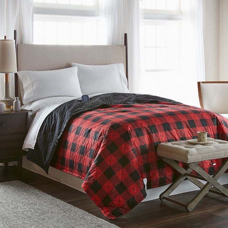 Micro Flannel? 7 Layers of Warmth Buffalo Plaid Electric Blanket