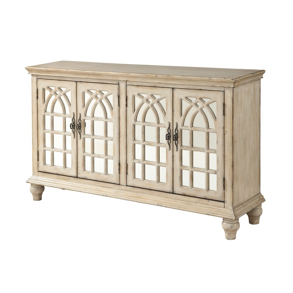 Somette Baskill French Cream Four Door Media Credenza