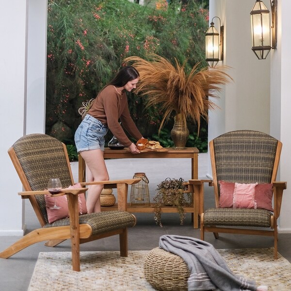 Cambridge Casual Lowell Teak Patio Console Table