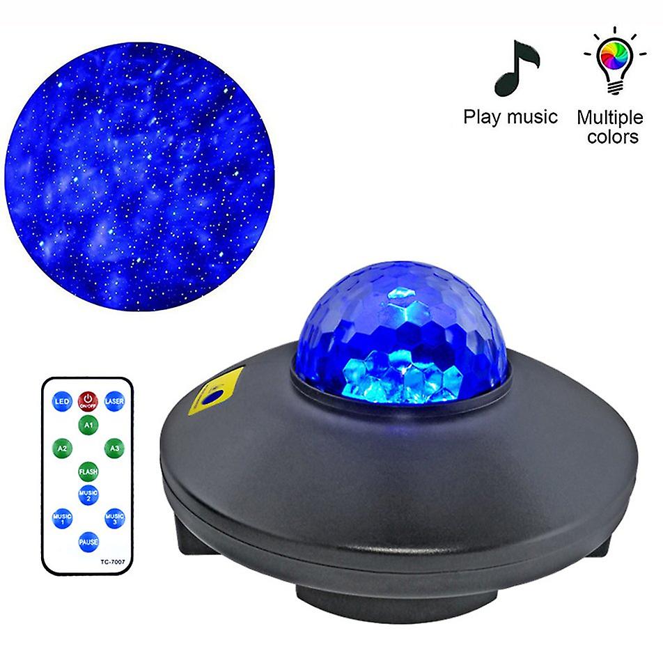 Wireless Led Music Player Star Projection Lamp Romantic Laser Water Pattern Projection Lamp Voice Controlled Projection Lamp