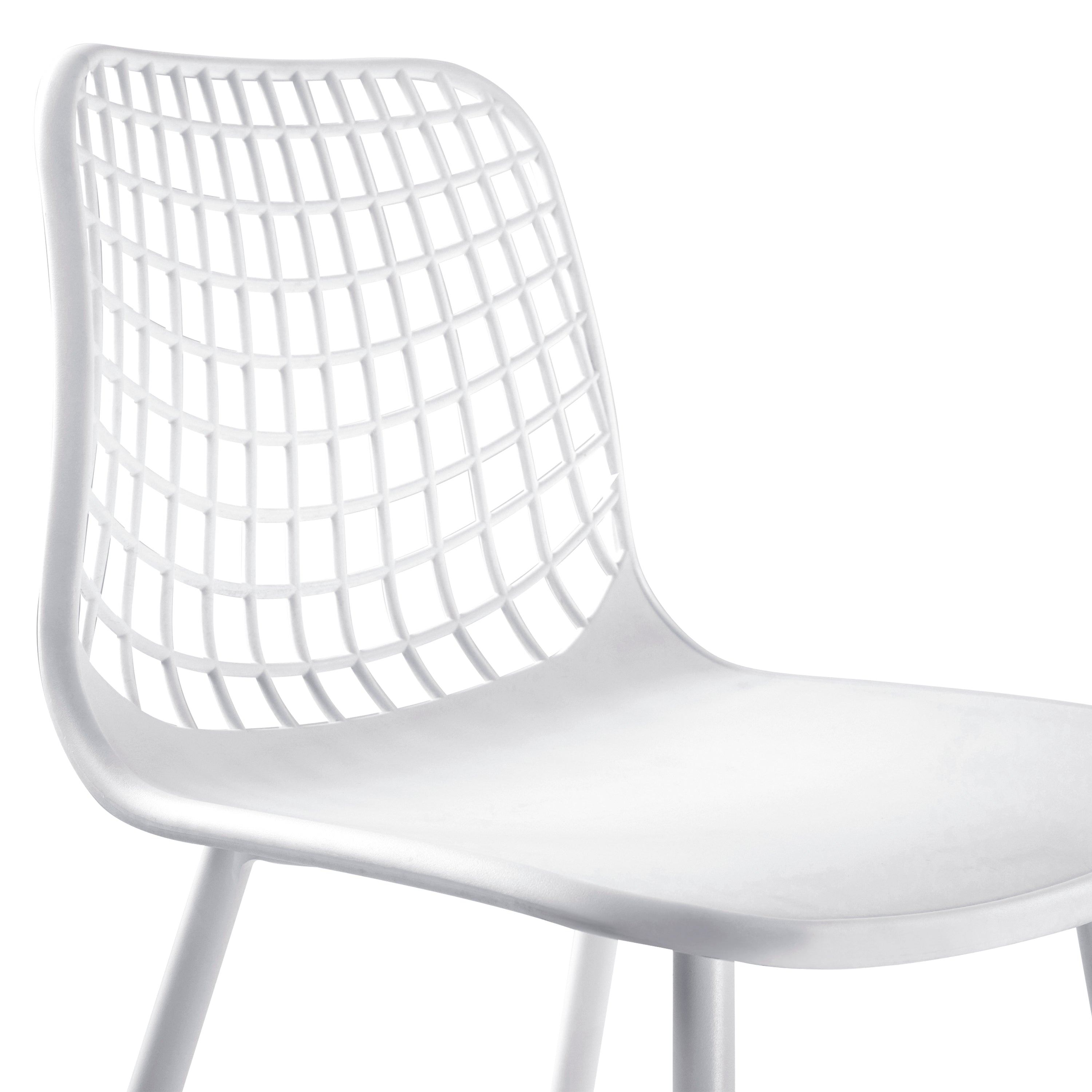 Poly and Bark Marais Dining Chair in White (Set of 4)