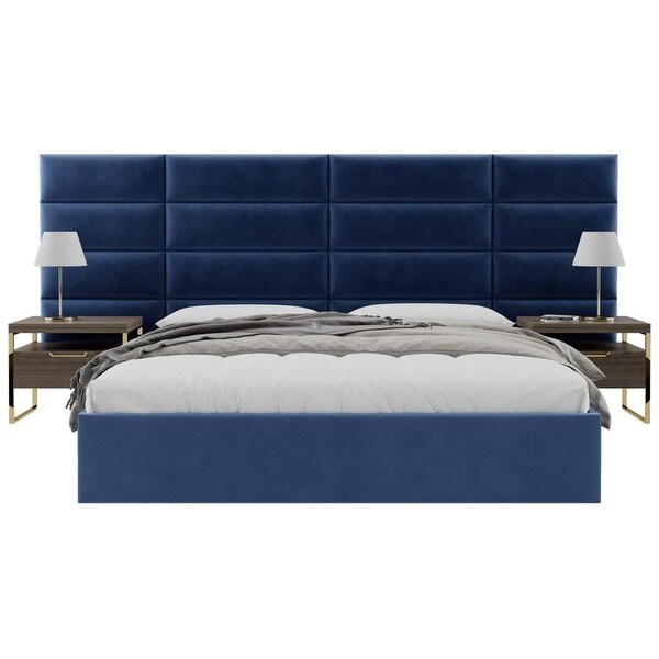 VANT Upholstered Headboards - Navy - 30 Inch - Set of 4 panels - - 21159105