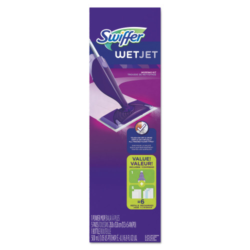 Swiffer WetJet Mop， 11 x 5 White Cloth Head， 46