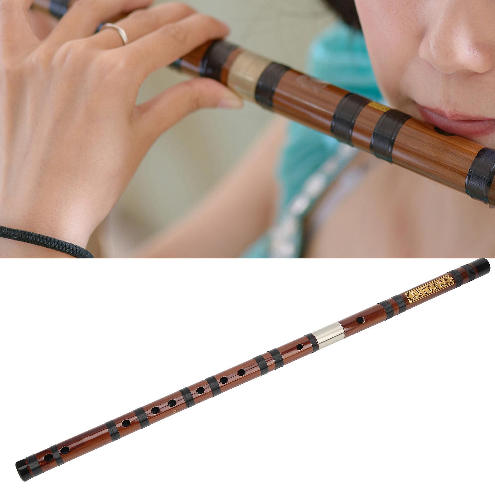 Ckey Bamboo Flute 8 Years Dried Bitter Material Golden Embossed Body Dizi Assembly Kit