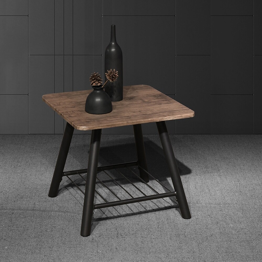 Carbon Loft Proctor Modern Rustic Square Coffee Table