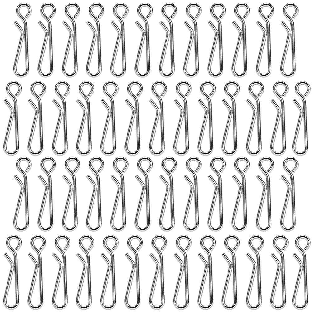 50pcs Durable Stainless Steel Fishing Hook Lure Connectors (0#50pcs)