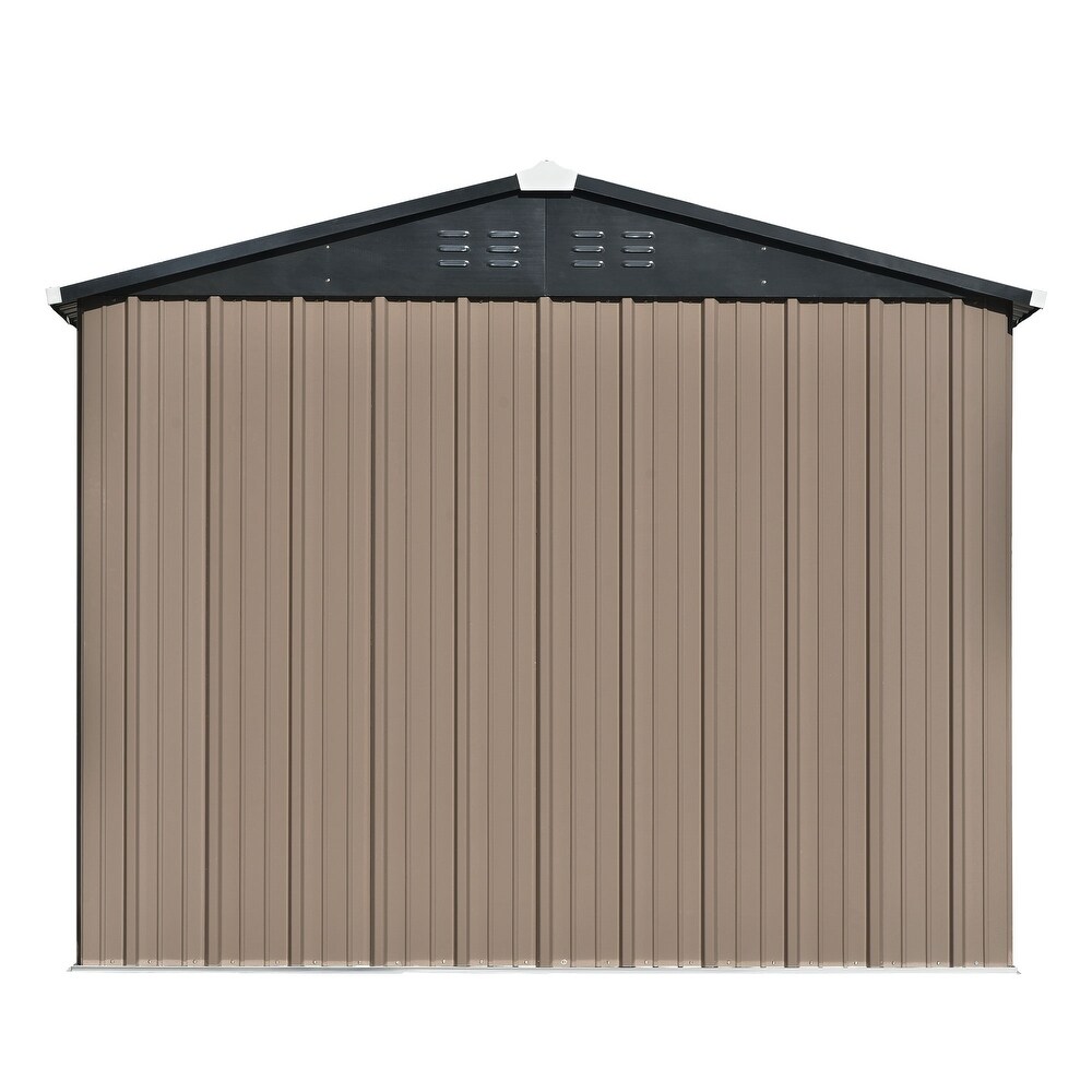 Metal Storage Shed with Adjustable Shelf and Lockable Doors Tool Cabinet with Vents