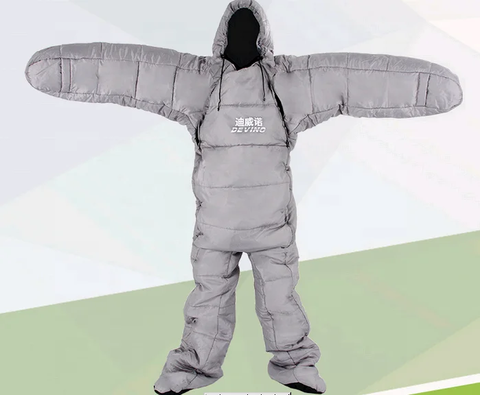 Good quality  human body style   warm Sleeping Bag Suit for Camping and hiking